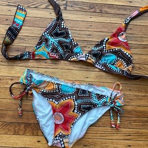 Roxy bikini with reversible top